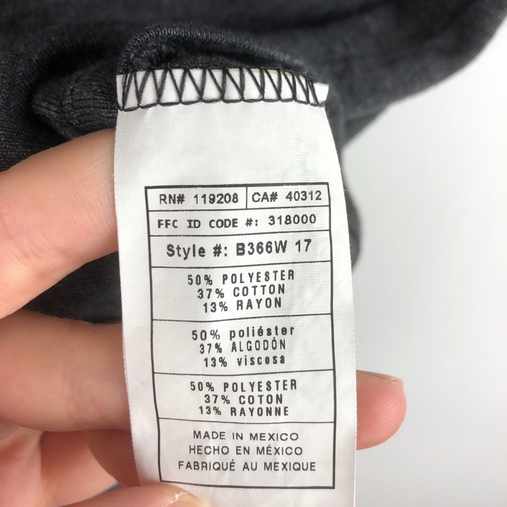 Adidas V-Neck Dark Gray Tee Shirt Cotton Blend - Picture 10 of 11
